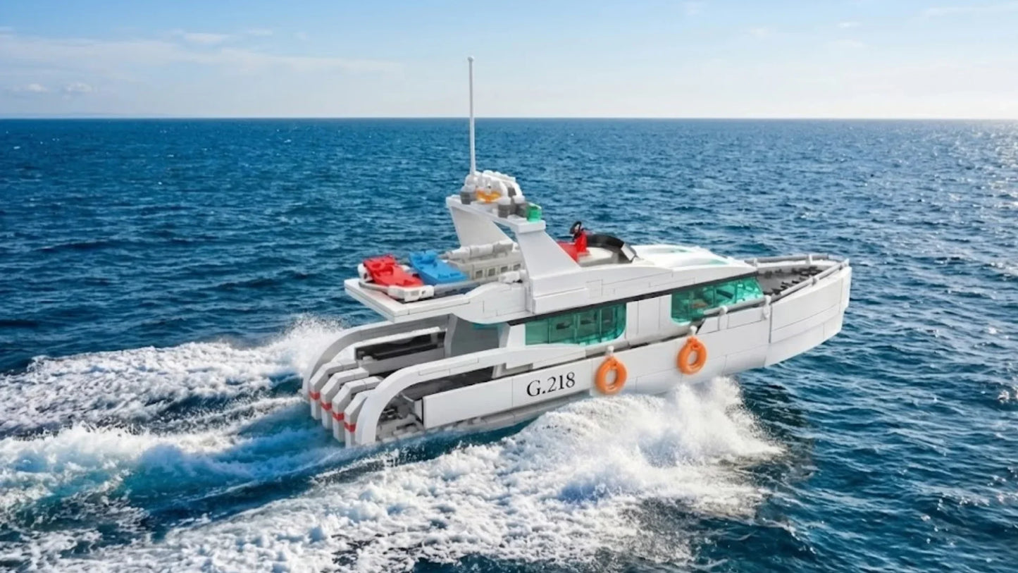 Yate Delfín Blanco (857 piezas)