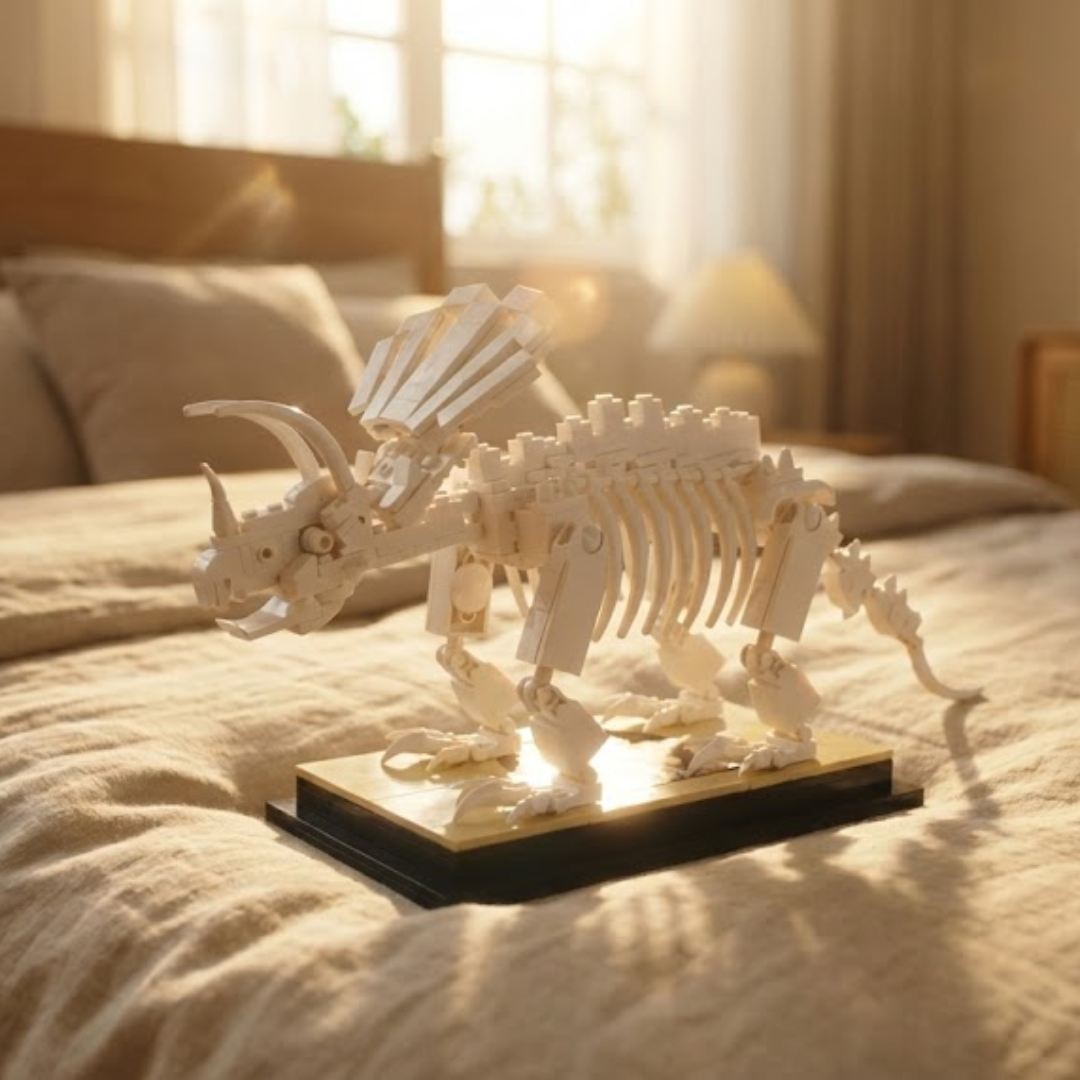 Fossile de dinosaure Tricératops (397 pièces)