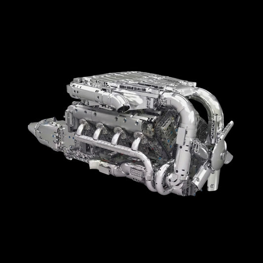 Motorised Hypercar W16 Engine & Gearbox (2899 pcs)