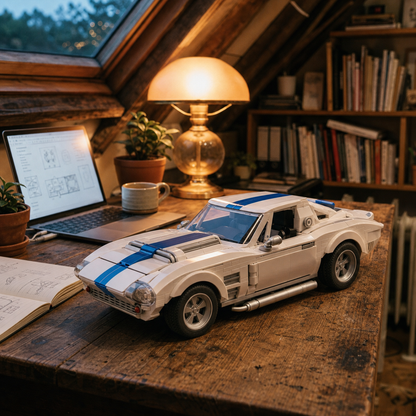 Hot Wheels Corvette Grand Sport (918 Teile) - 01 Umgebung Arbeitszimmer Dachgeschoss