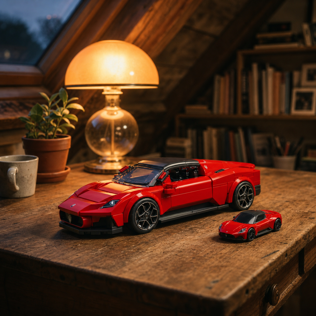 Hot Wheels Maserati MC20 (250 деталей) — 01 обстановка: кабинет в подвале