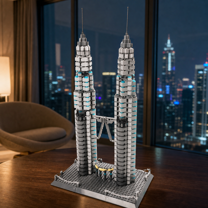 Petronas Towers (1160 szt.) — Wnętrze 01: nowoczesny penthouse nocą