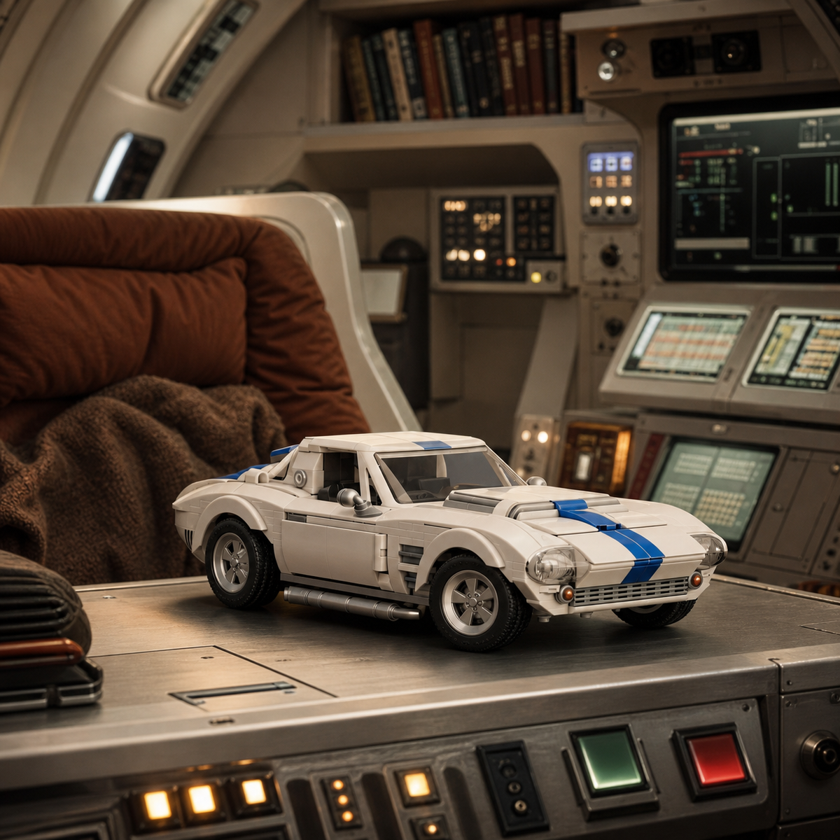 Hot Wheels Corvette Grand Sport (918 Teile) - 02 Umgebung Retro-Cockpit
