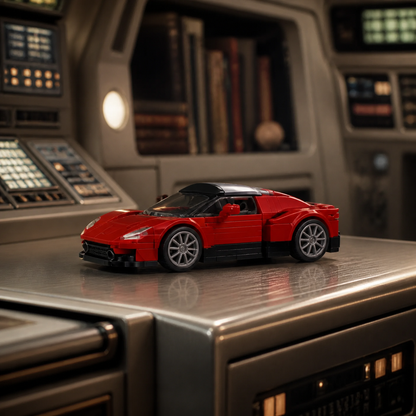 Hot Wheels Maserati MC20 (250 деталей) — 02 обстановка: ретро-кокпит