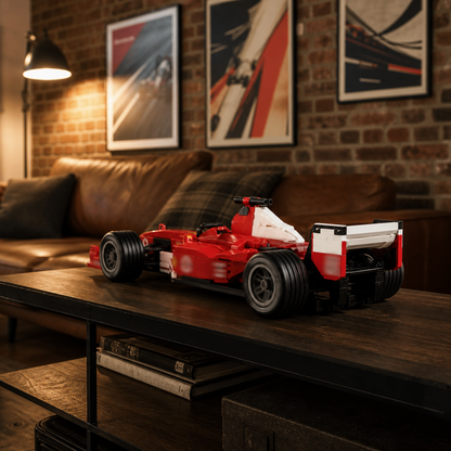 Retro Red Formula 1 Car F2004 (735 Pcs) - gallery image 12