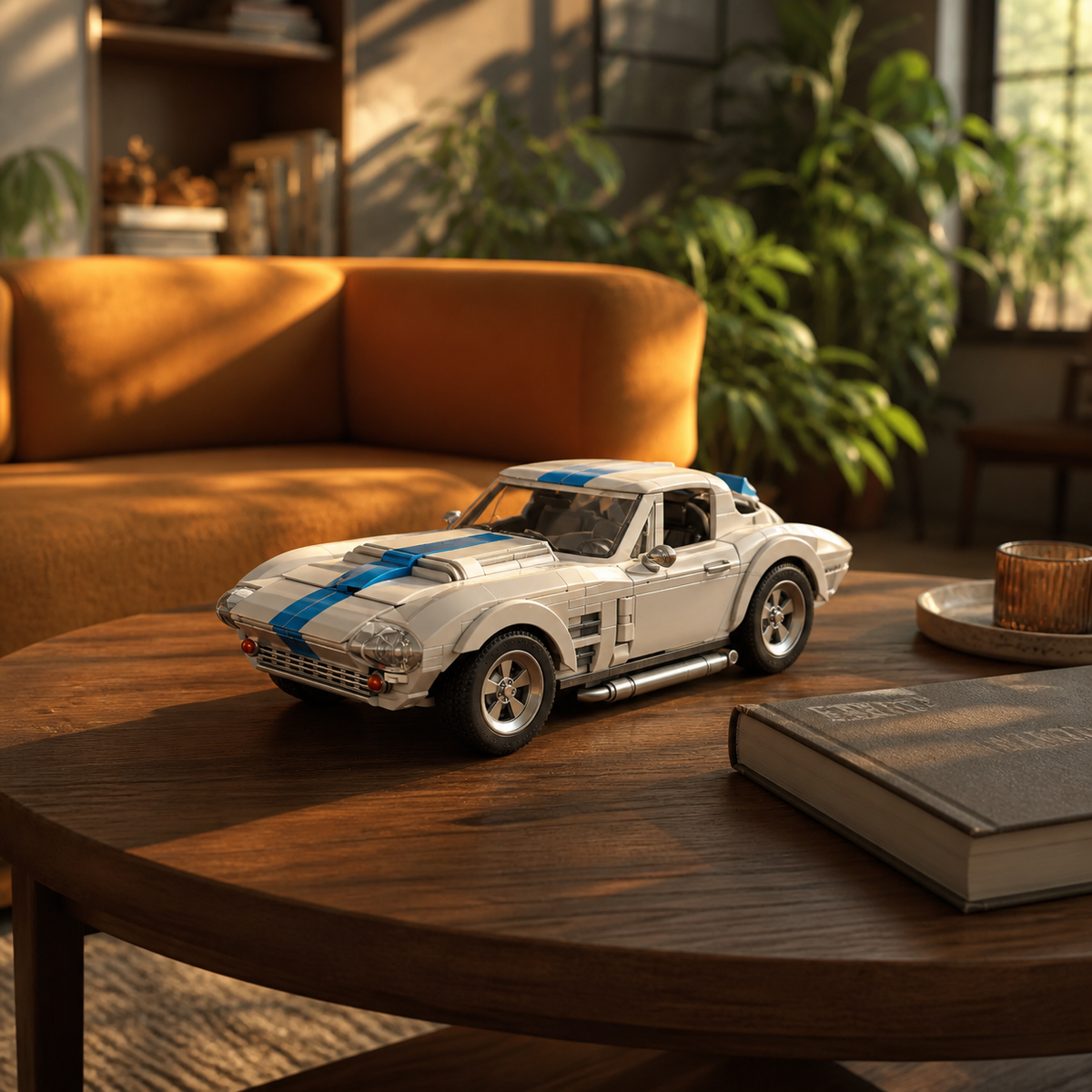 Hot Wheels Corvette Grand Sport (918 Teile) - 03 Umgebung beleuchtetes Wohnzimmer
