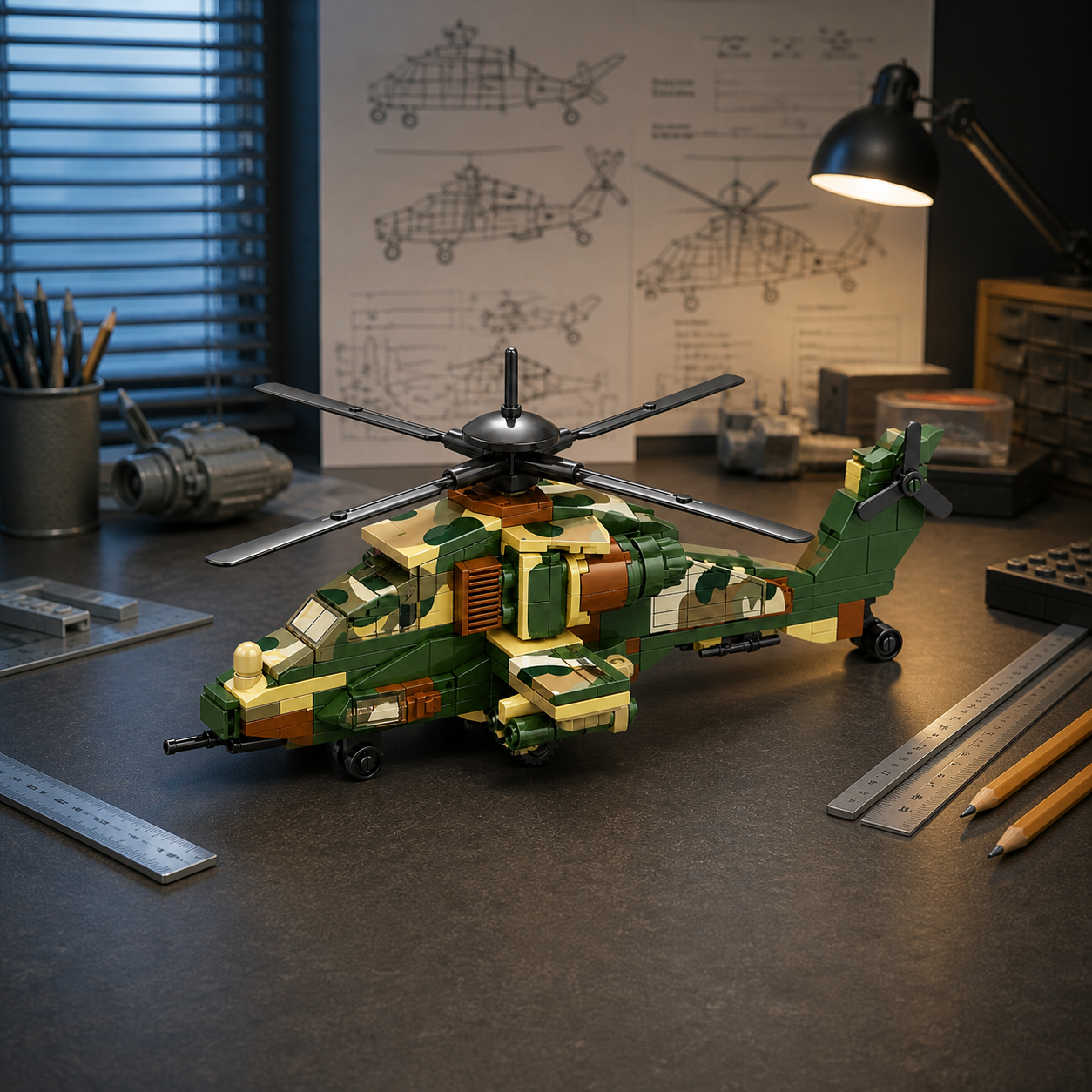 A129 Mangusta Helicopter (210 Pcs) - square interior hero 03