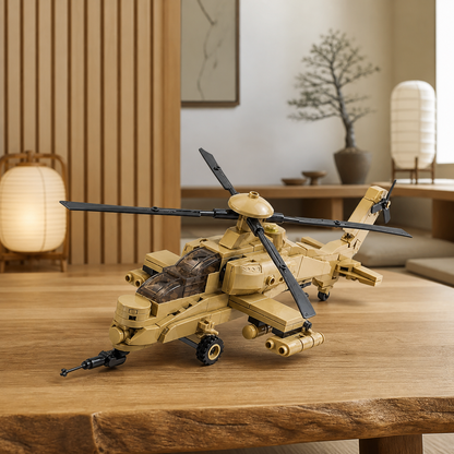A129 Mangusta Helicopter (242 Pcs) - Interior 03 - Japanese minimalist interior