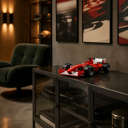 Retro Red Formula 1 Car F2004 (735 Pcs) - gallery image 13