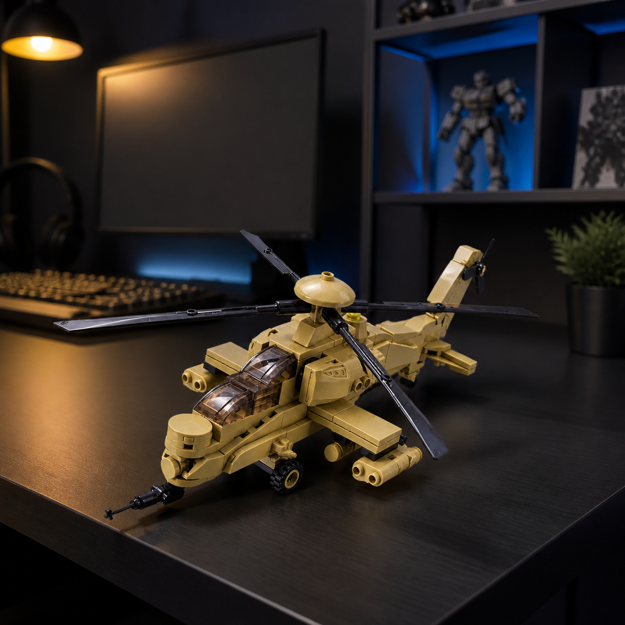 A129 Mangusta Helicopter (242 Pcs) - Interior 04 - Adult collector gaming room