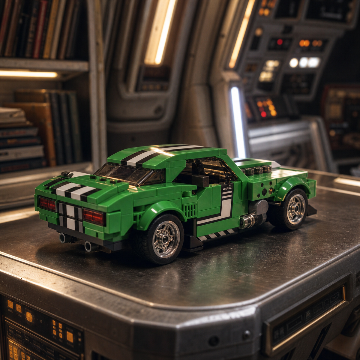 Hot Wheels Custom 68 Camaro (289 Teile) — 04 Retro-Cockpit-Umgebung