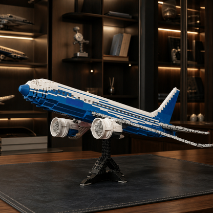 Boeing 787 Dreamliner-Bausteinmodell in einem Premium-Sammlerraum