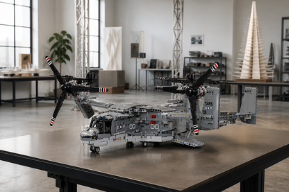 V-22 construction-block model in an industrial design studio
