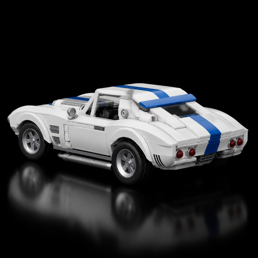 Hot Wheels Corvette Grand Sport (918 pcs) — 04 produto fundo preto traseira 3 4