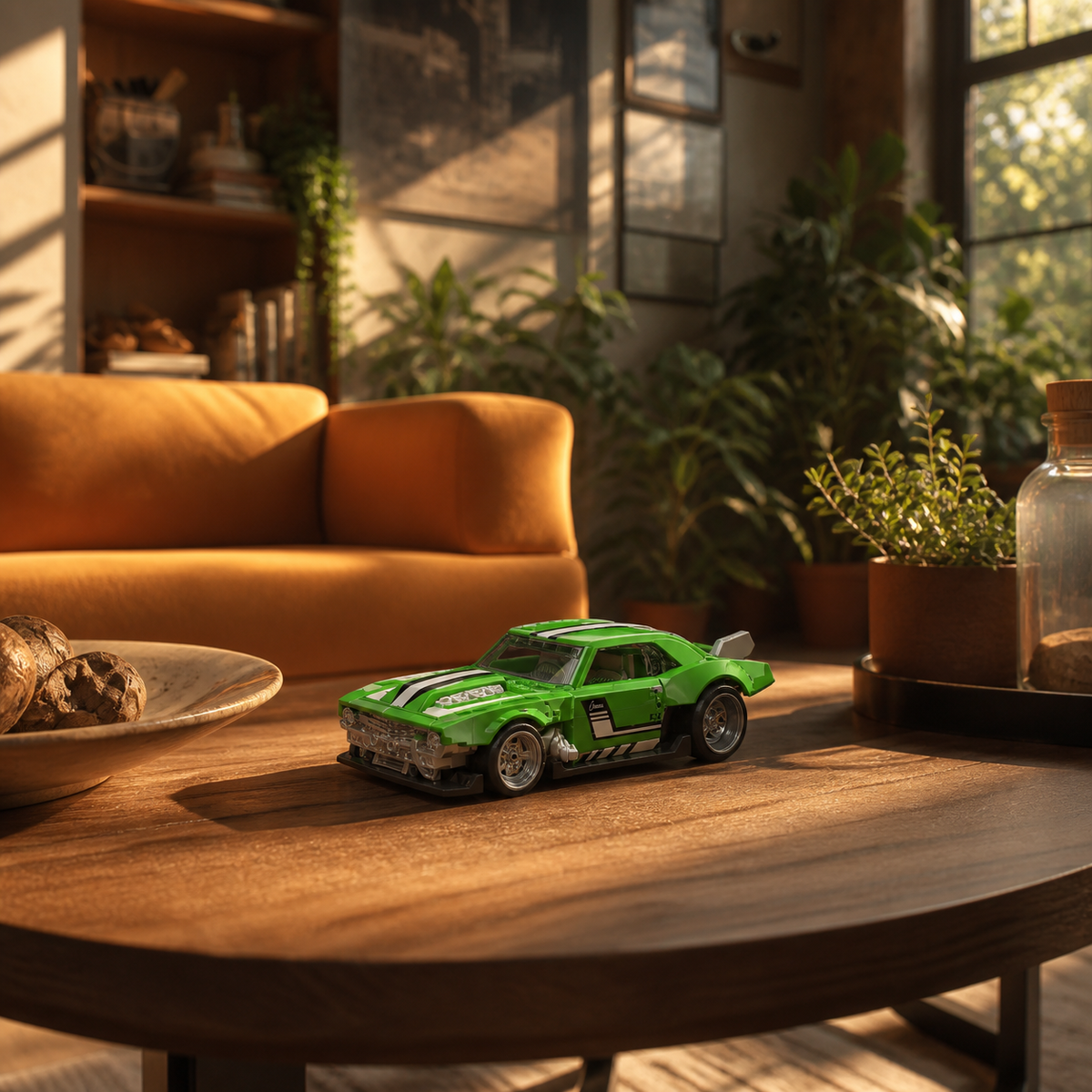 Hot Wheels Custom 68 Camaro (289 Teile) — 05 Hell beleuchtete Wohnzimmer-Umgebung