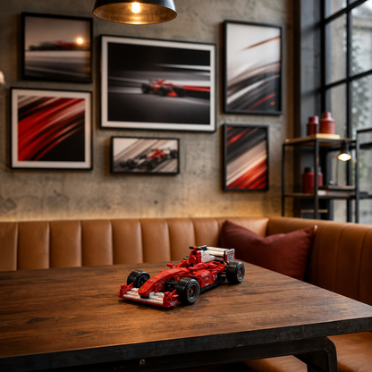 Retro Red Formula 1 Car F2004 (735 Pcs) - gallery image 15