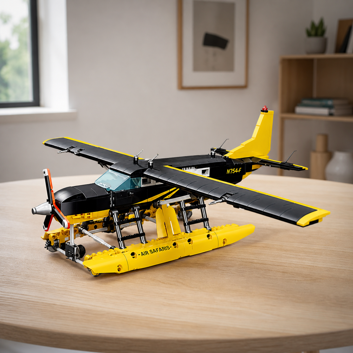 BF-445 Innenraum 05 - Wasserflugzeug-Baumodell in einem zeitgenössischen Studio