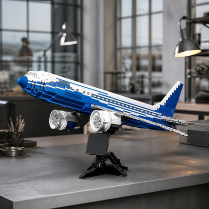 Bausteinmodell einer Boeing 787 Dreamliner in einem Industriedesignstudio