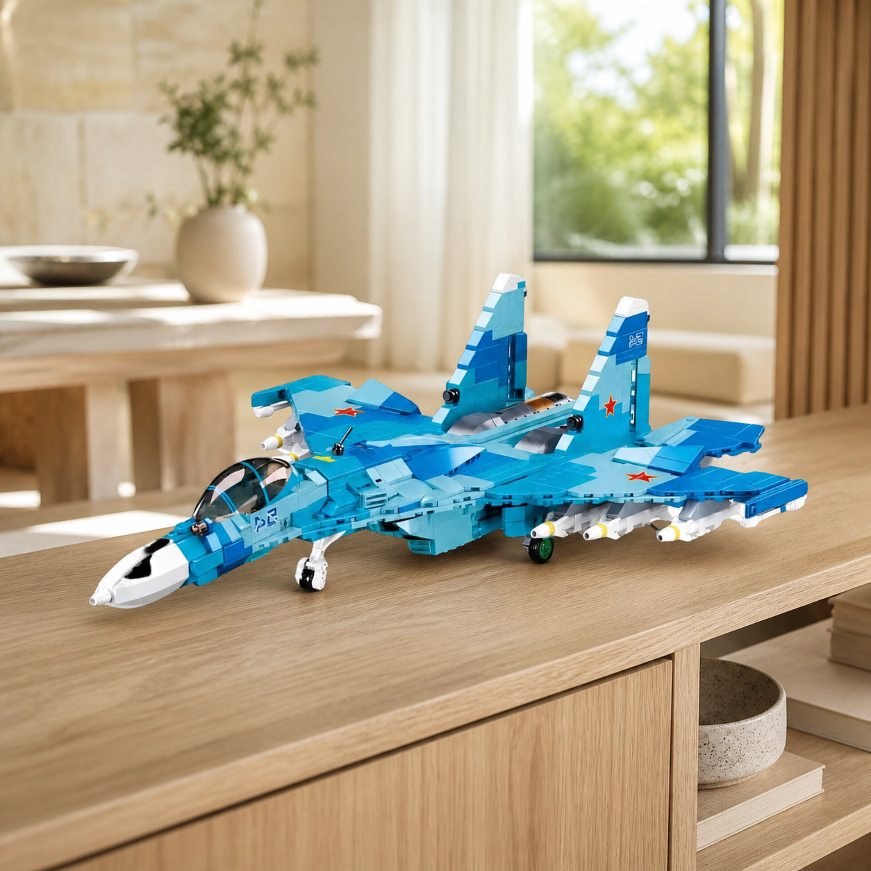 SU-27 Kampfjet – 2-in-1 (1040 Teile)