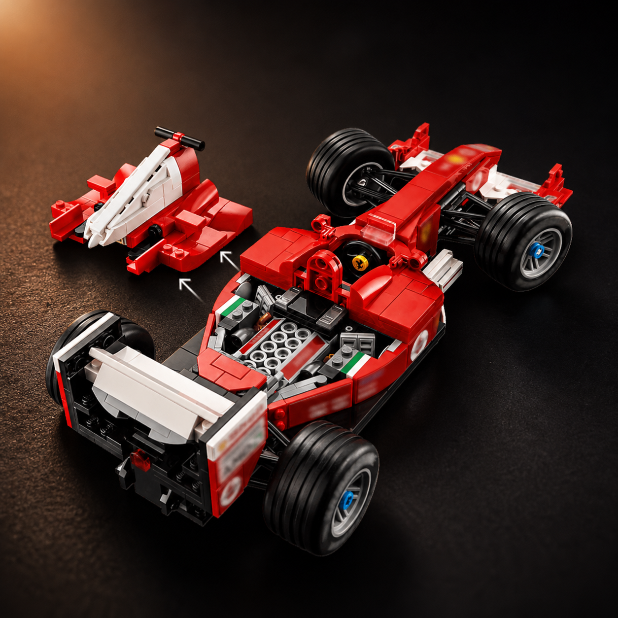 Retro Red Formula 1 Car F2004 (735 Pcs) - gallery image 05