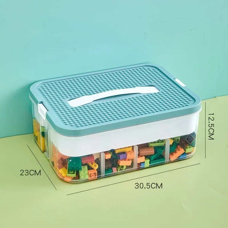 Storage Box 1 Tier Green Lid - 30.5 x 23 x 12.5 cm