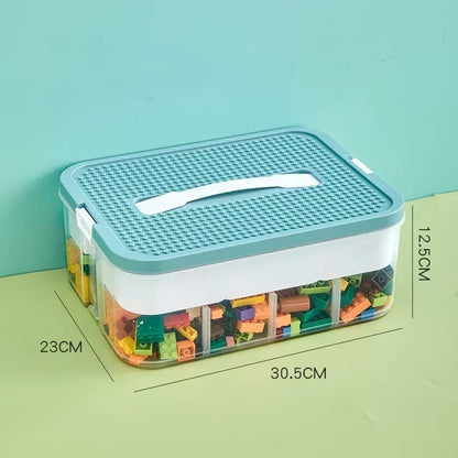 Storage Box 1 Tier Green Lid - 30.5 x 23 x 12.5 cm
