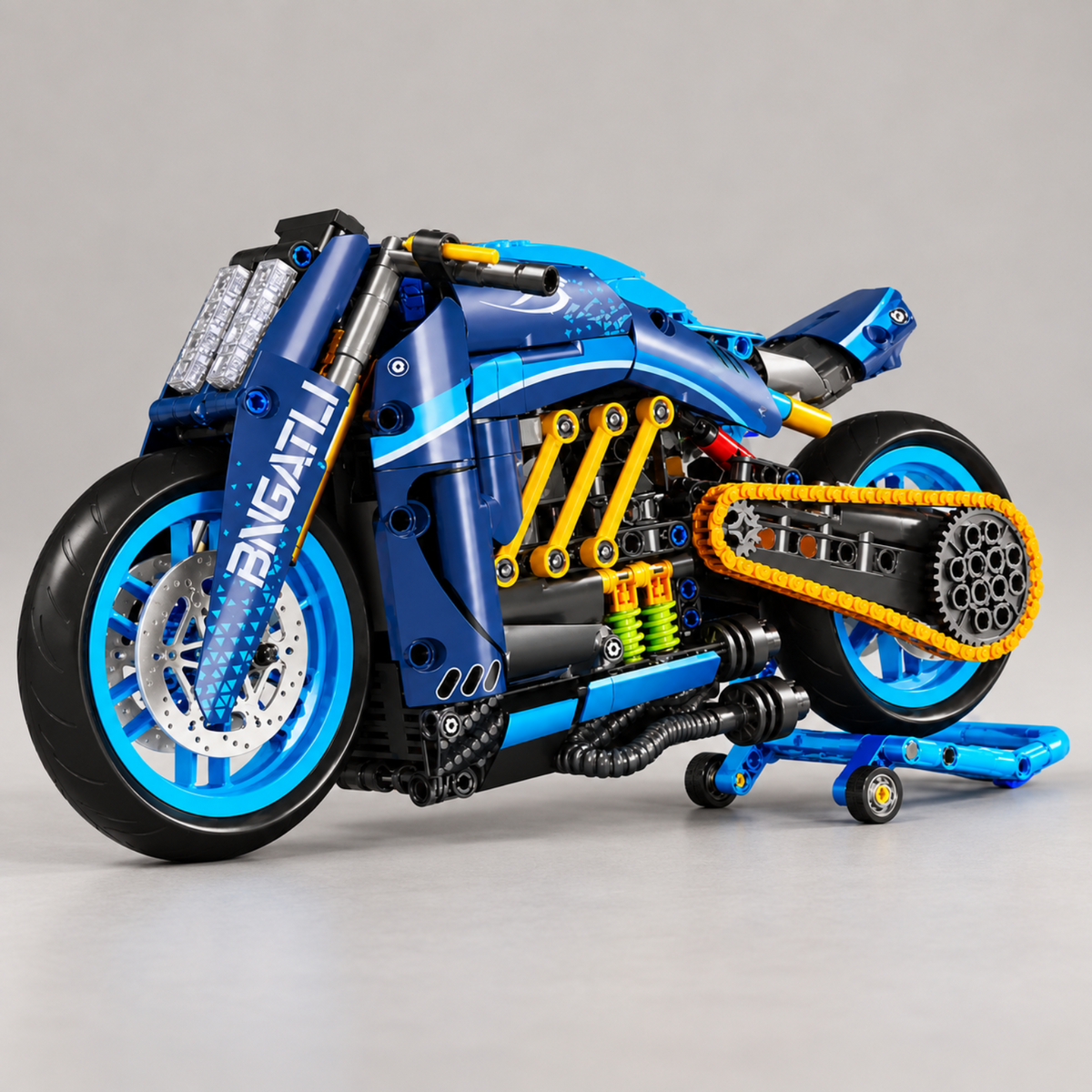 Cruiser Diavel brick-built motorcycle in a product display scene, gallery view 6