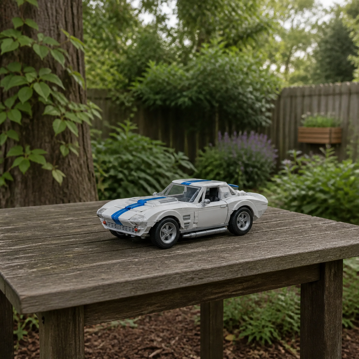 Hot Wheels Corvette Grand Sport (918 Teile) - 06 Umgebung Garten