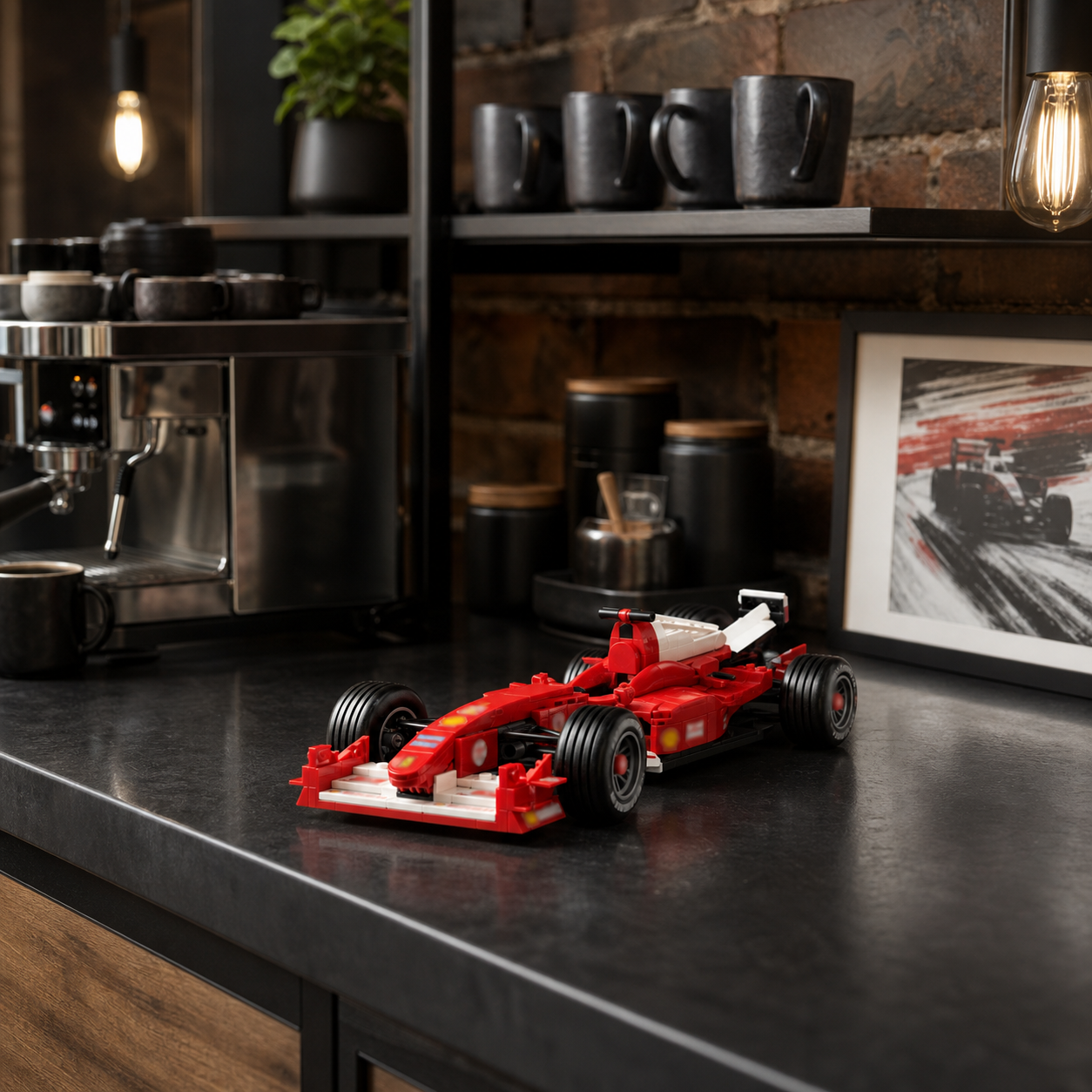 Retro Red Formula 1 Car F2004 (735 Pcs) - gallery image 16