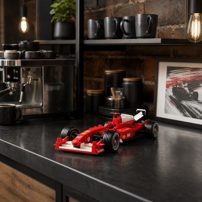 Retro Red Formula 1 Car F2004 (735 Pcs) - gallery image 16