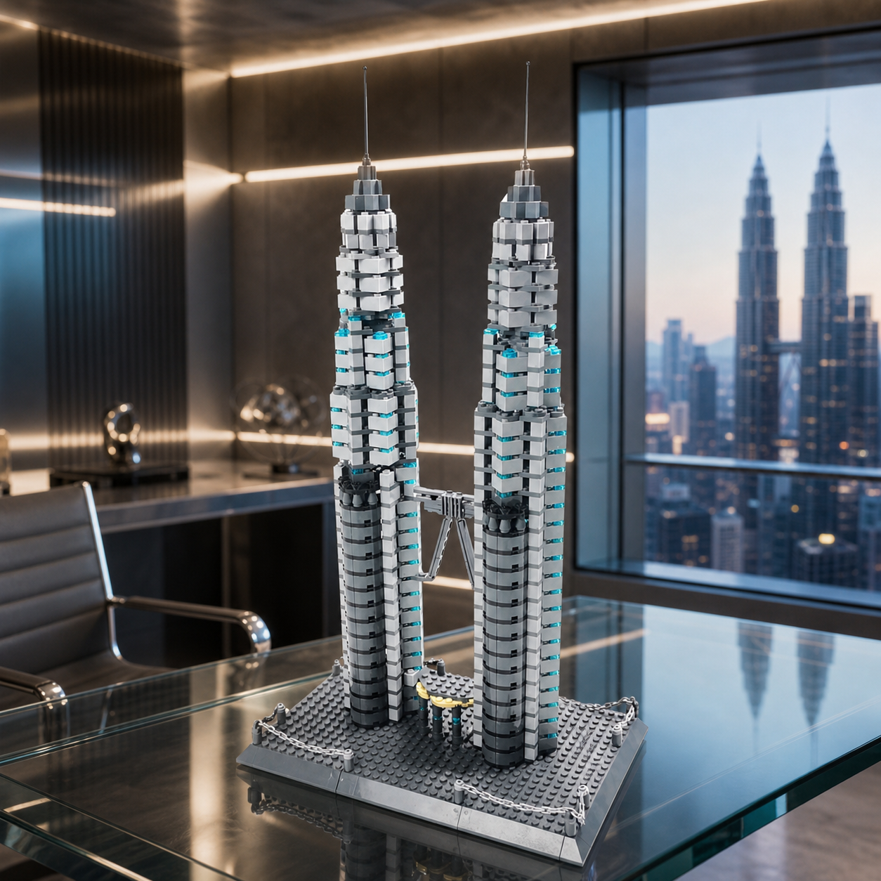 Petronas Towers (1160 szt.) — Wnętrze 06: futurystyczny gabinet dyrektora