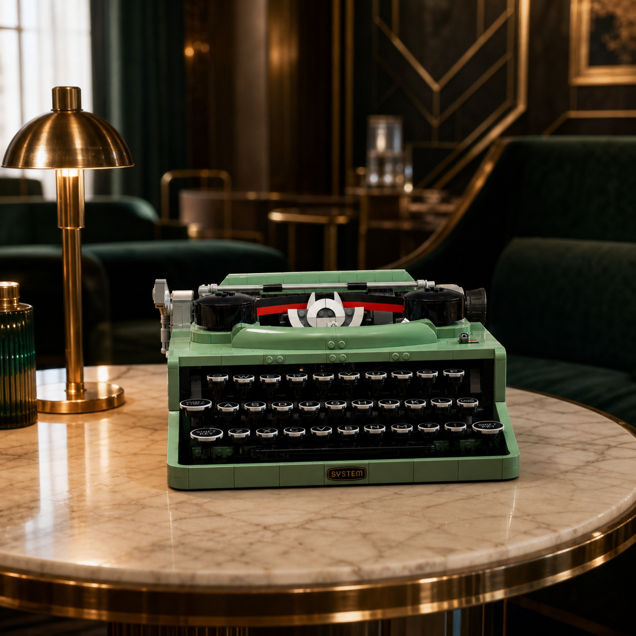 Mașină de scris retro (2079 piese) - lounge Art Deco