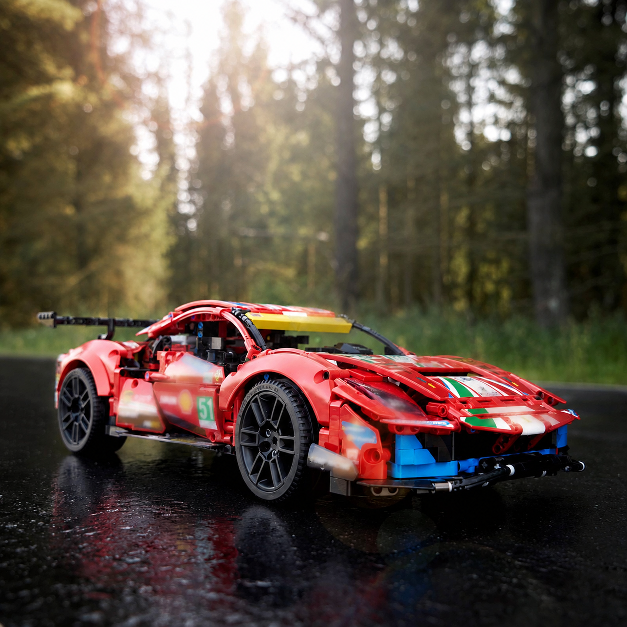 488 GTE Red Car (1677 Pcs) - 1:1 ambient gallery image 06