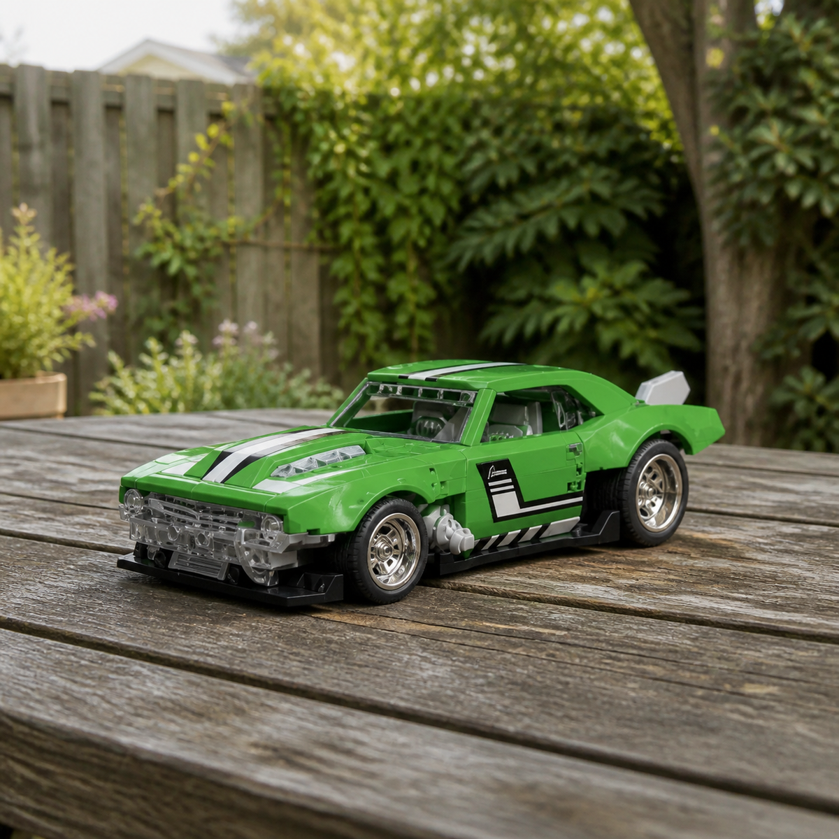 Hot Wheels Custom 68 Camaro (289 Teile) — 07 Garten-Umgebung