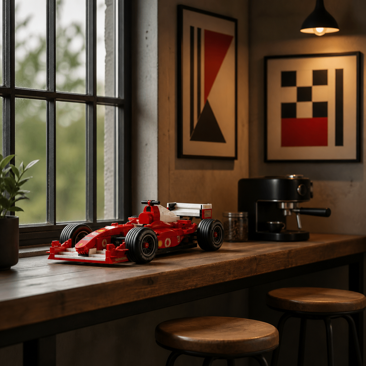 Retro Red Formula 1 Car F2004 (735 Pcs) - gallery image 17