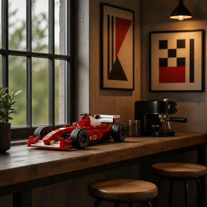 Retro Red Formula 1 Car F2004 (735 Pcs) - gallery image 17