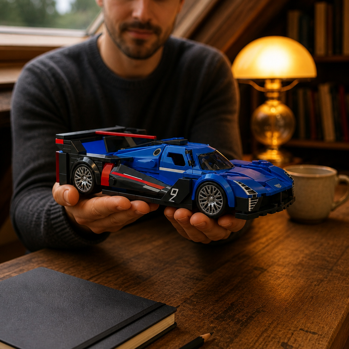 Hot Wheels Cadillac Project GTP (236 деталей) — 09 с человеком кабинет модель в руках 1x1