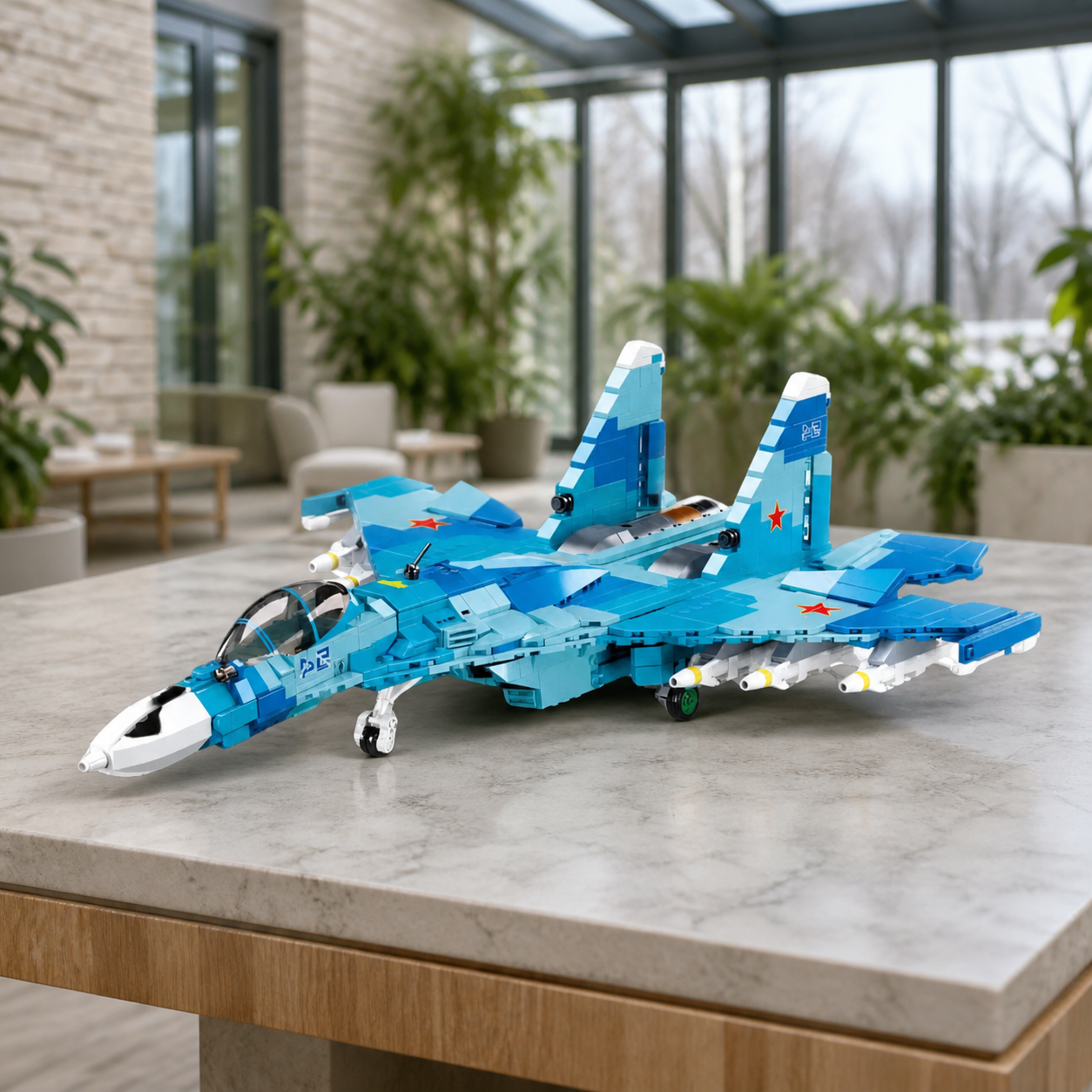 SU-27 Kampfjet – 2-in-1 (1040 Teile)