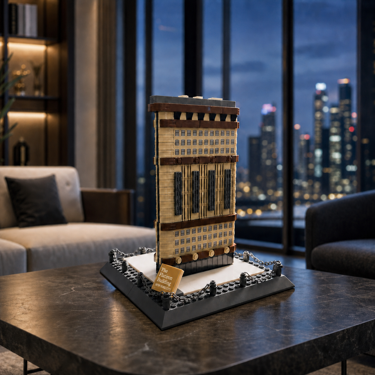 Bâtiment Flatiron - New York (838 pièces) - Intérieur 10 : Soirée citadine moderne et élégante