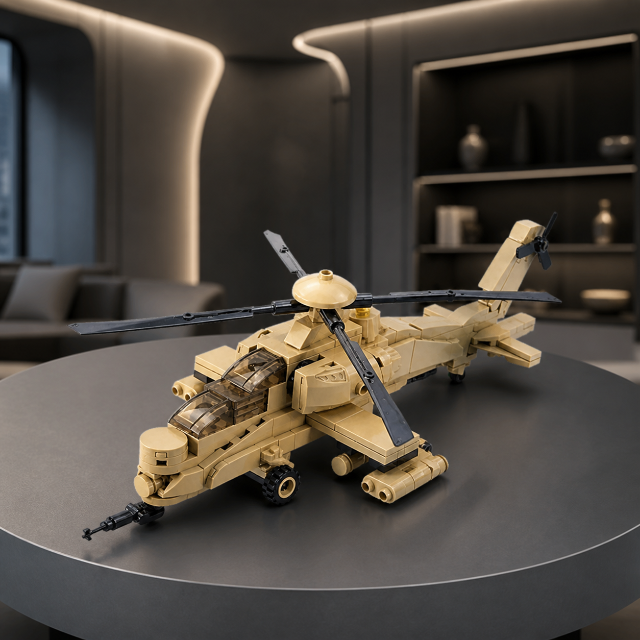 A129 Mangusta Helicopter (242 Pcs) - Interior 10 - Realistic futuristic interior