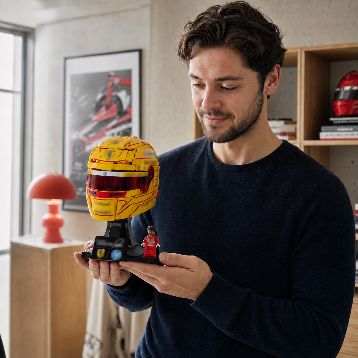 Ferrari Lewis Hamilton Helmet (884 Pcs) - 1:1 ambient gallery image 10