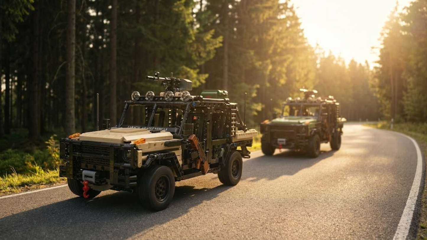 Pojazd szturmowy Caracal w kamuflażu zielonym (1577 elementów) 