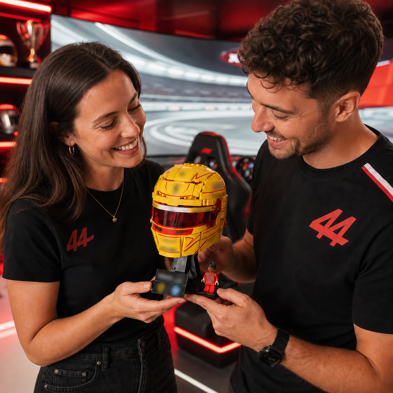 Ferrari Lewis Hamilton Helmet (884 Pcs) - 1:1 ambient gallery image 12