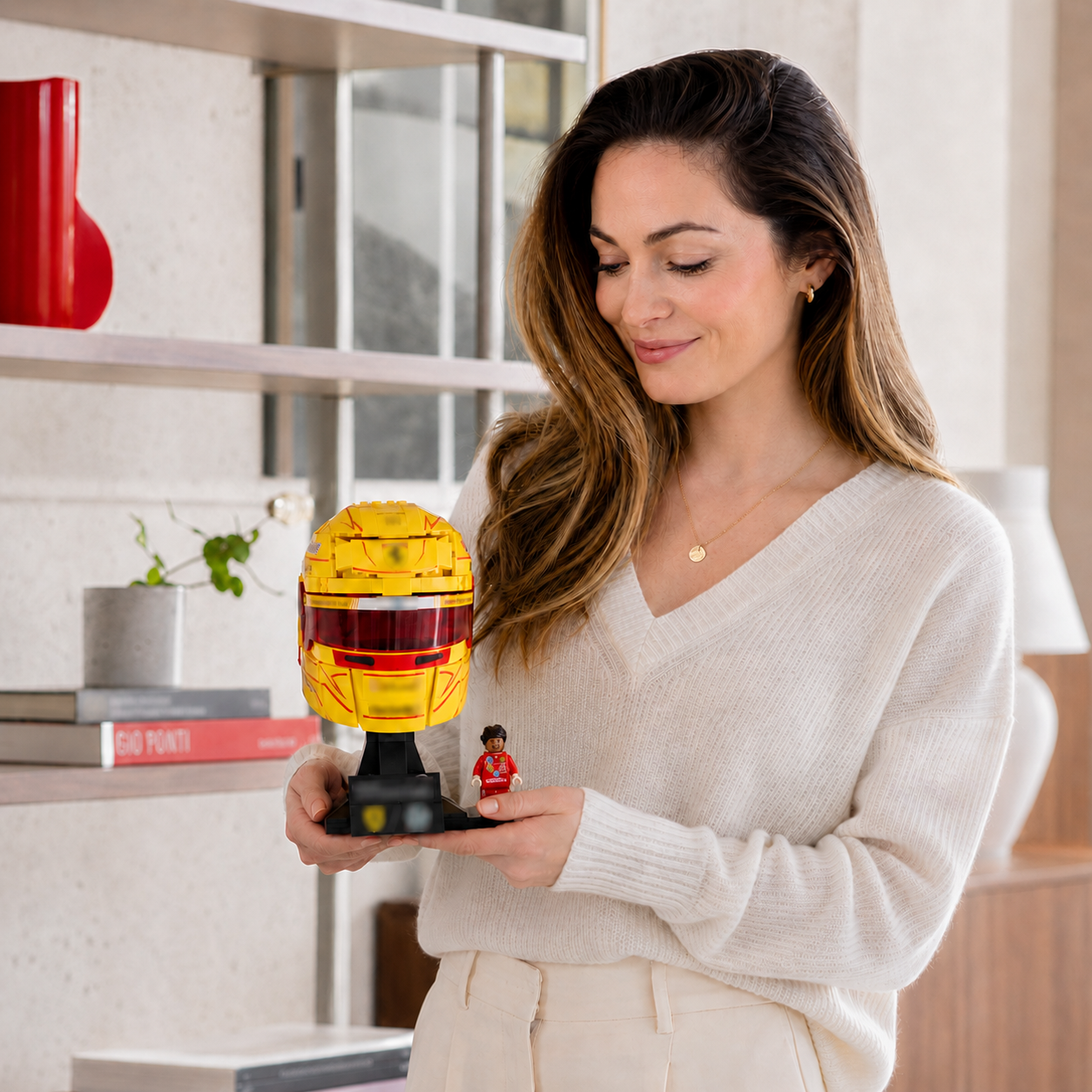 Ferrari Lewis Hamilton Helmet (884 Pcs) - 1:1 ambient gallery image 13