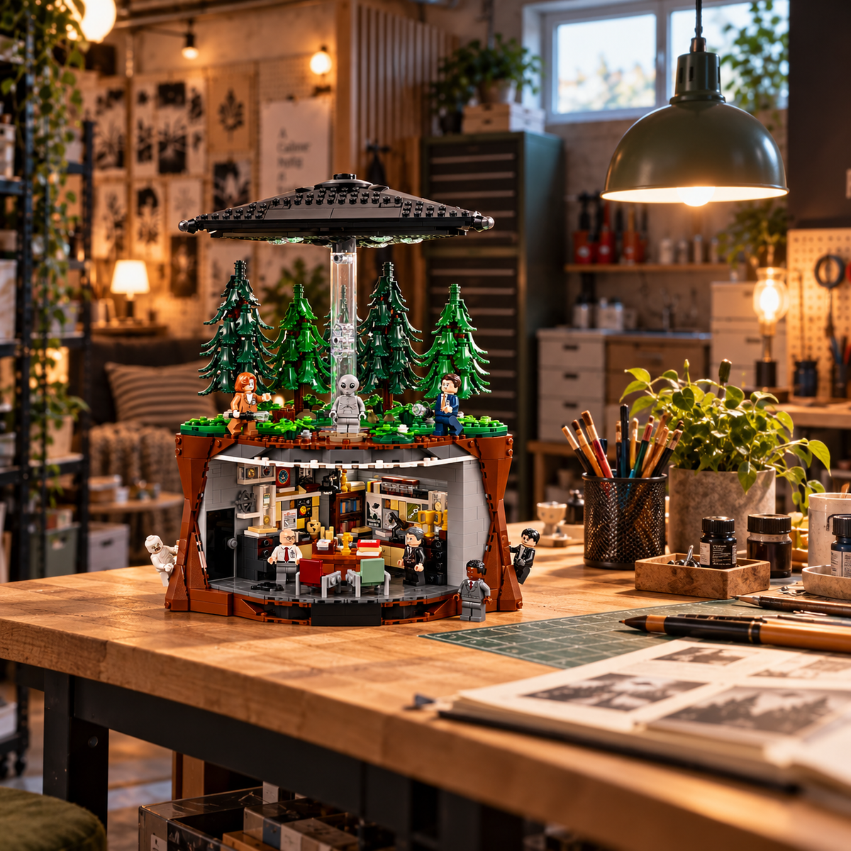 Scene 06: original X-Files set in a themed environment, product photography set.