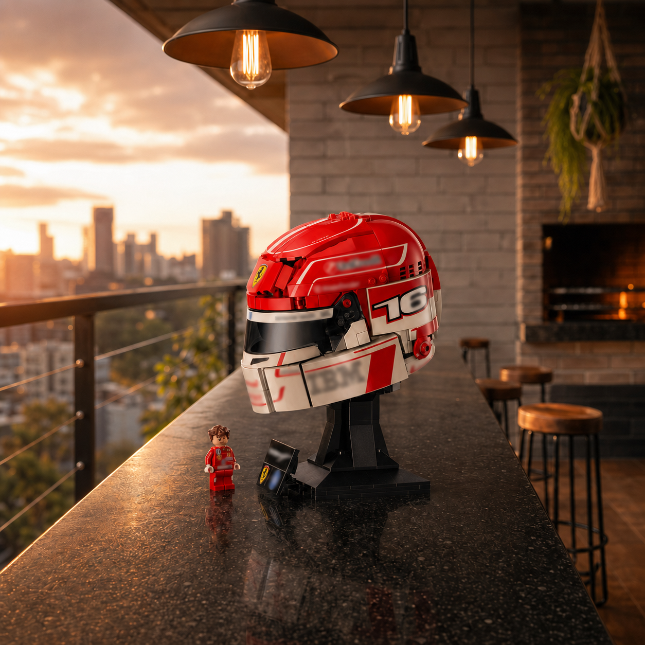 Charles Leclerc Helmet (886 Pcs) - 1:1 ambient gallery image 15