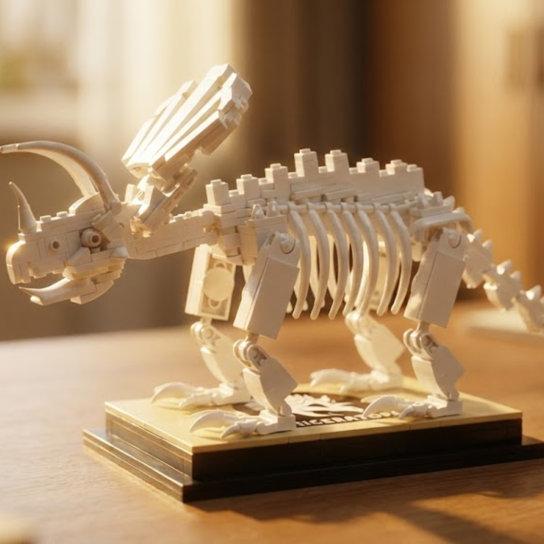 Fossile de dinosaure Tricératops (397 pièces) 