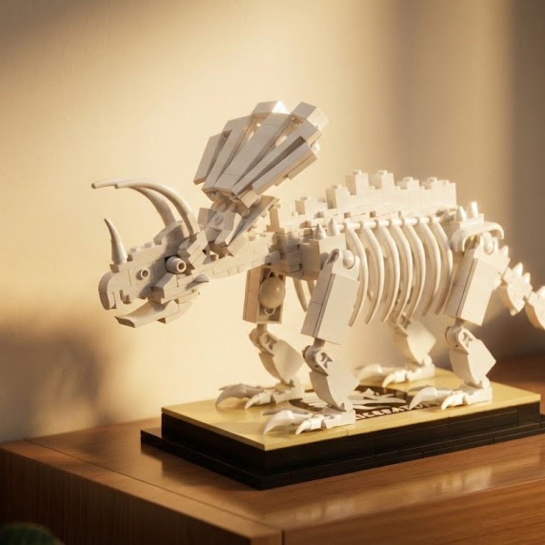 Fossile de dinosaure Tricératops (397 pièces) 