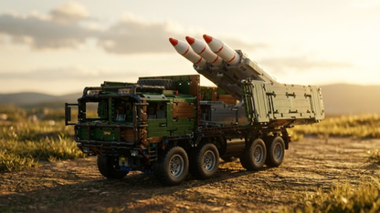 Camion lance-missiles RC 8x4 Vert Militaire (3594 pièces) 