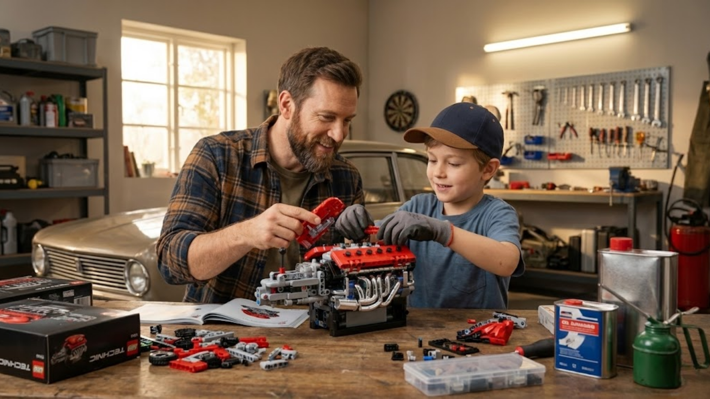 V12 Supercar Engine with Transmission (863 pcs)